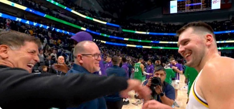 MK SPORTS-玩笑？真心话！东契奇打趣库班：我对你们可是4胜0负哦~想我吗？